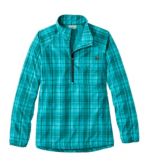 Women's Everyday SunSmart® Woven Shirt, Quarter-Zip Pullover Plaid