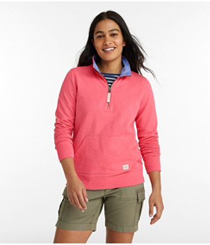 Women's Organic Cotton Sweatshirt, Quarter-Zip Pullover