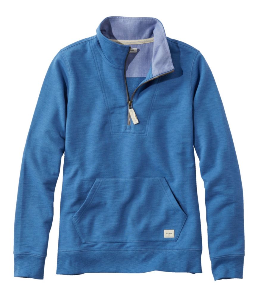 Women's Organic Cotton Sweatshirt, Quarter-Zip Pullover, , small image number 5