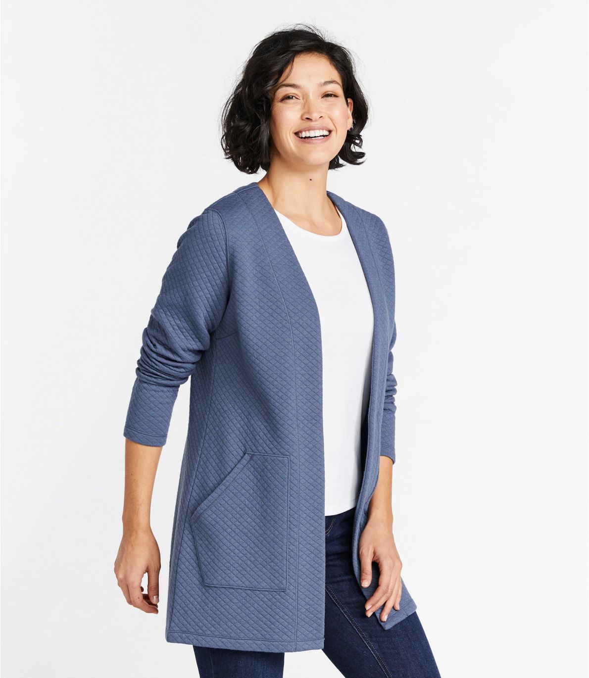 Women's SoftLight Quilted Top, Cardigan at L.L. Bean