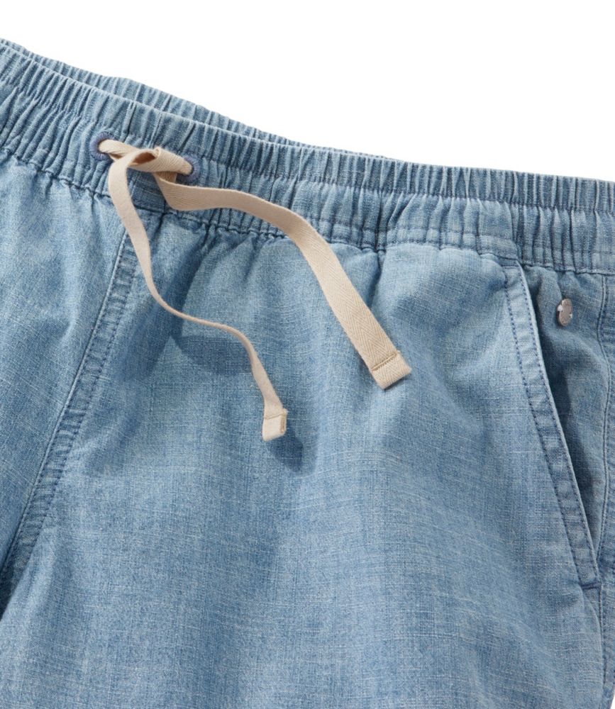 Women's Lakewashed Dock Shorts, Mid-Rise Chambray, Chambray, small image number 5