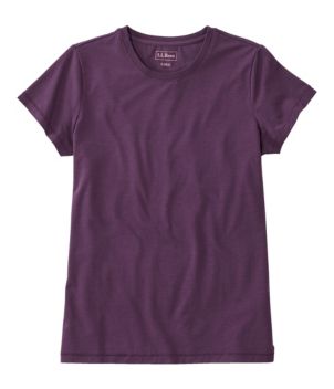 Women's Soft Stretch Supima-Blend Tee, Crewneck Short-Sleeve