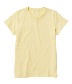 Women's Soft Stretch Supima-Blend Tee, Crewneck Short-Sleeve