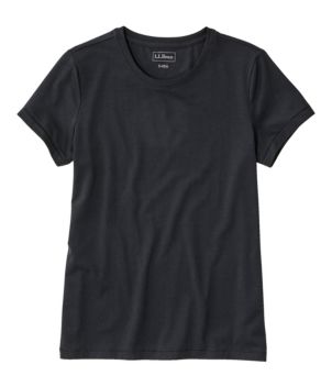 Women's Soft Stretch Supima-Blend Tee, Crewneck Short-Sleeve