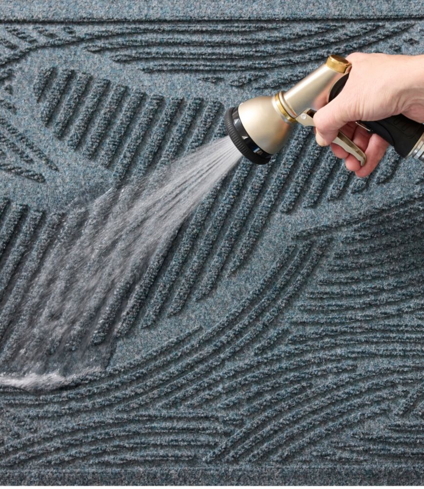 Everyspace Recycled Waterhog Doormat, Swimming Whale, Bluestone, small image number 3