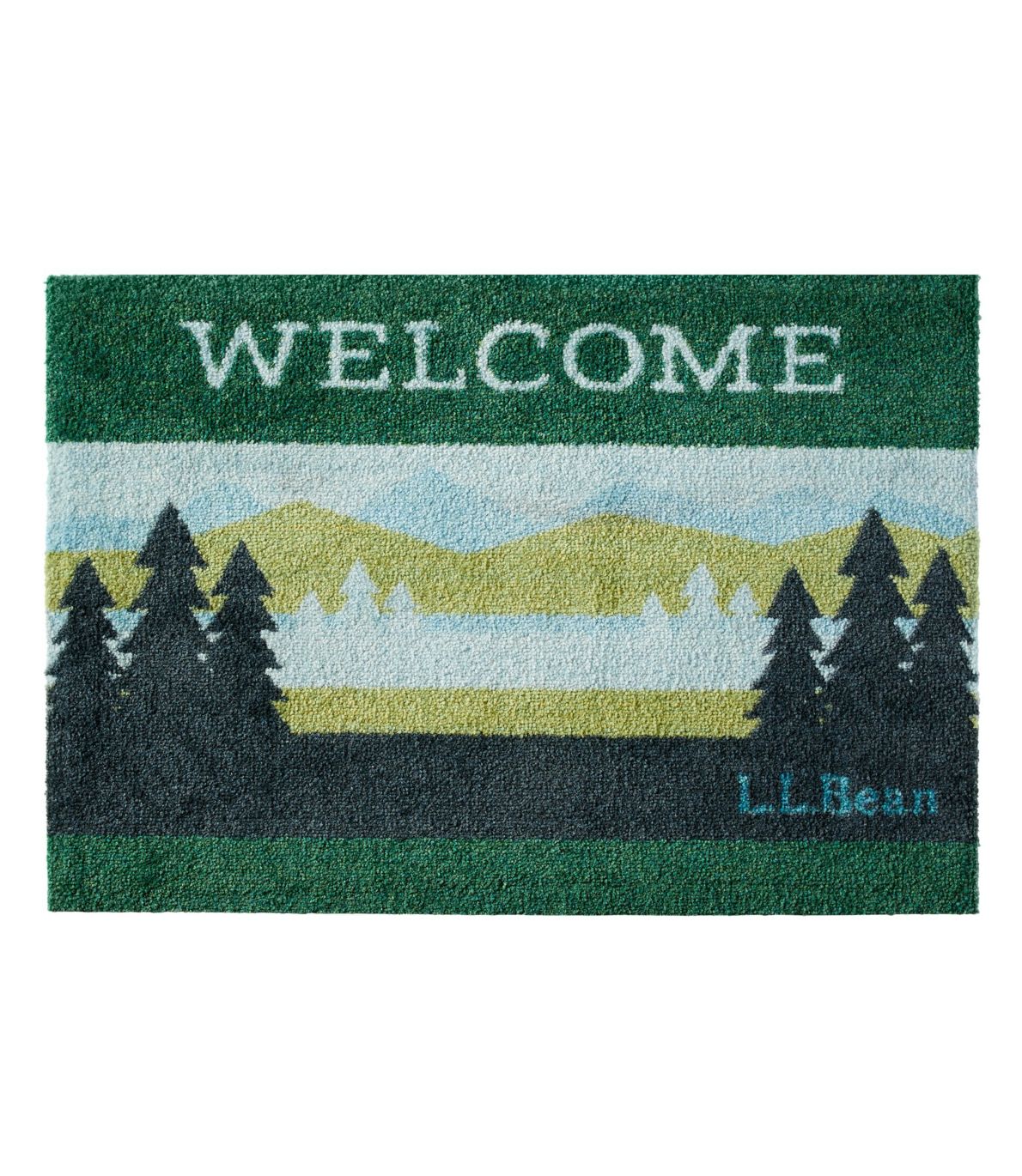 Machine Washable Doormat, Pine Trees at L.L. Bean
