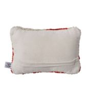 Wool Hooked Throw Pillow, White Whale, 8 x 24