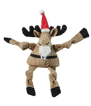 Holiday Knottie Dog Toy, Santa Moose