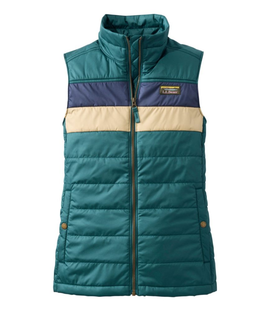 Women's Mountain Classic Puffer Vest, Colorblock, Shade Teal/Dark Steel Gray, small image number 1