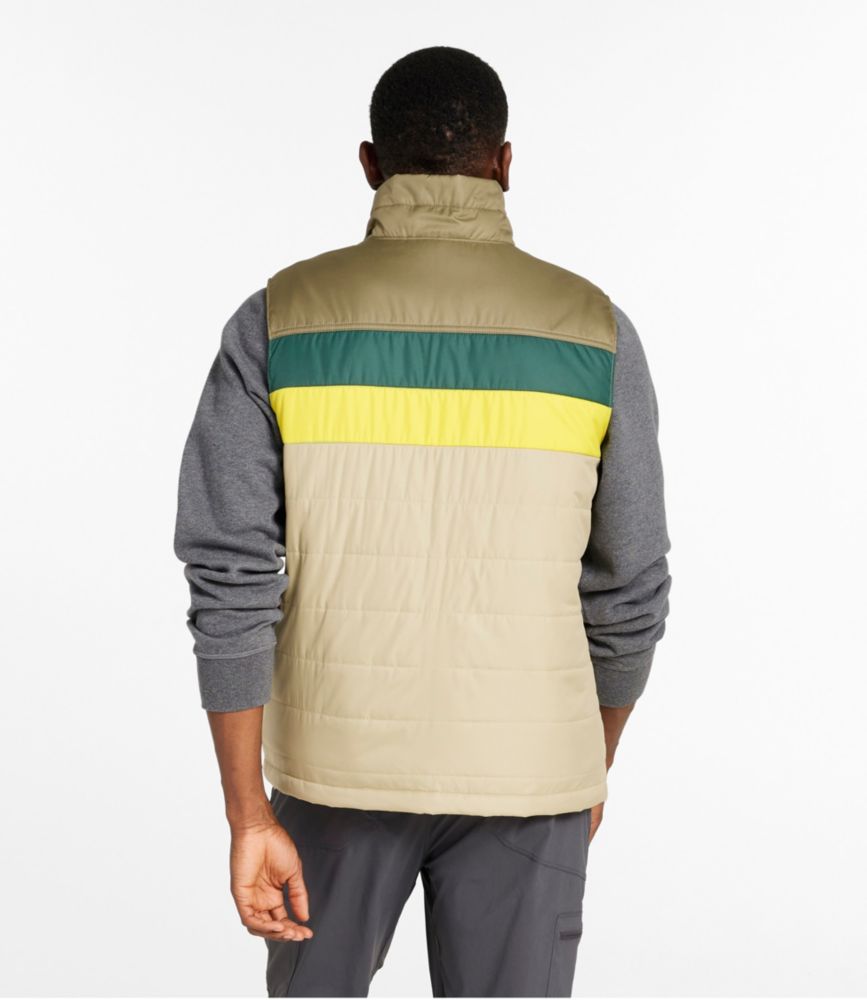 Men's Mountain Classic Puffer Vest, Colorblock, Evergreen/Iron, small image number 3