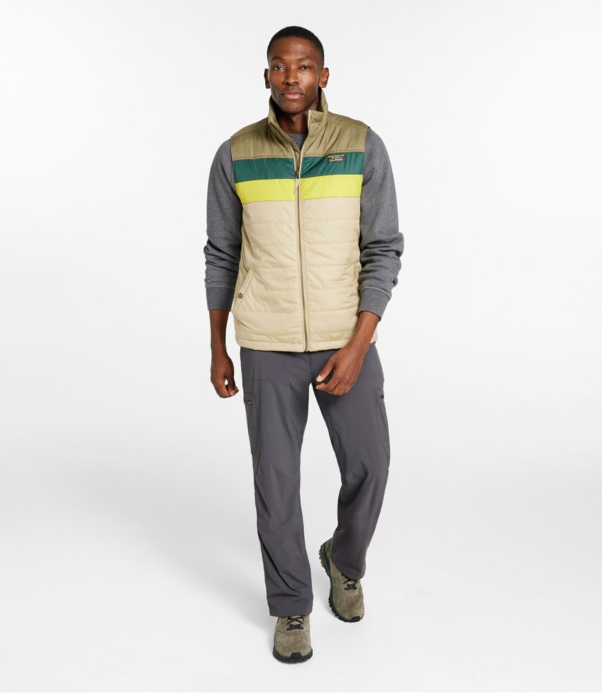 Men's Mountain Classic Puffer Vest, Colorblock, Evergreen/Iron, small image number 4