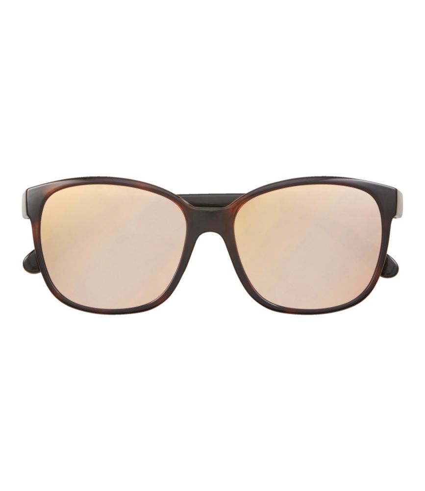 Women's L.L.Bean Camden With Hydroglare Polarized Sunglasses, Shiny Brown Demi/BrownWithRoseGoldMirror, small image number 2