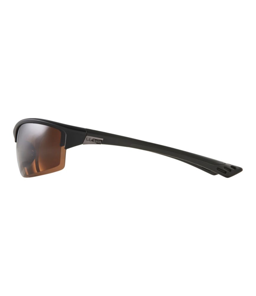 Adults' L.L.Bean Half-Time Polarized Sunglasses, Shiny Dark Demi/Brown, small image number 3