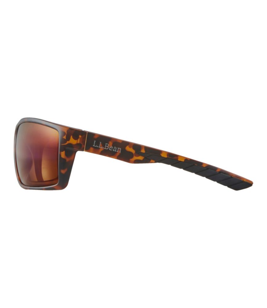 Adults' L.L.Bean Overland Polarized Sunglasses, Matte Dark Demi/Brown With Blue Mirror, small image number 3