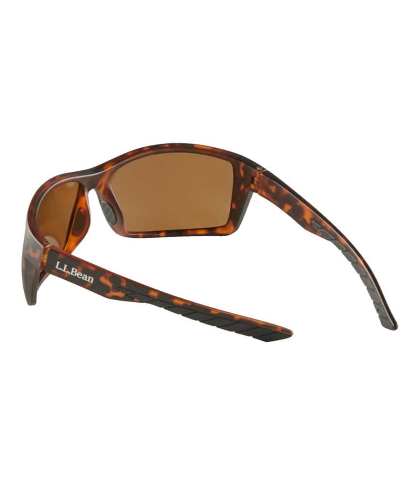 Adults' L.L.Bean Overland Polarized Sunglasses, Matte Dark Demi/Brown With Blue Mirror, small image number 4