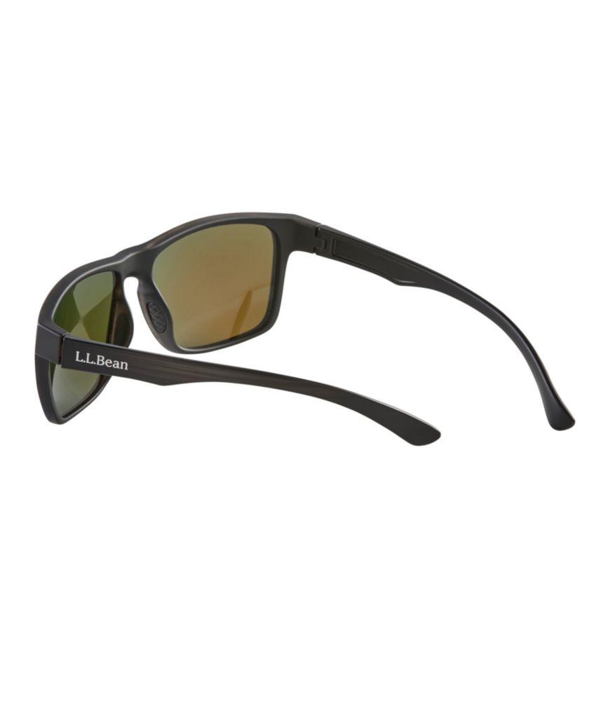 Adults' L.L.Bean Harborside With Hydroglare Polarized Sunglasses, MatteDriftwoodBrown/SmokeWithGreenMirror, small image number 4