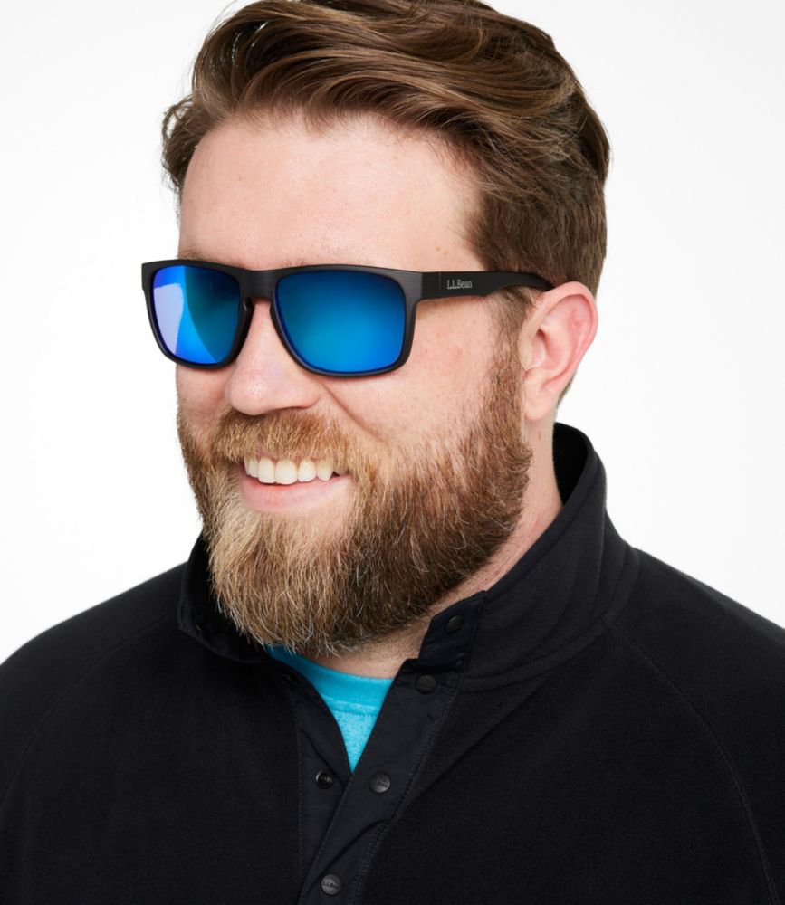 Adults' L.L.Bean Harborside With Hydroglare Polarized Sunglasses, MatteDriftwoodBrown/SmokeWithGreenMirror, small image number 5
