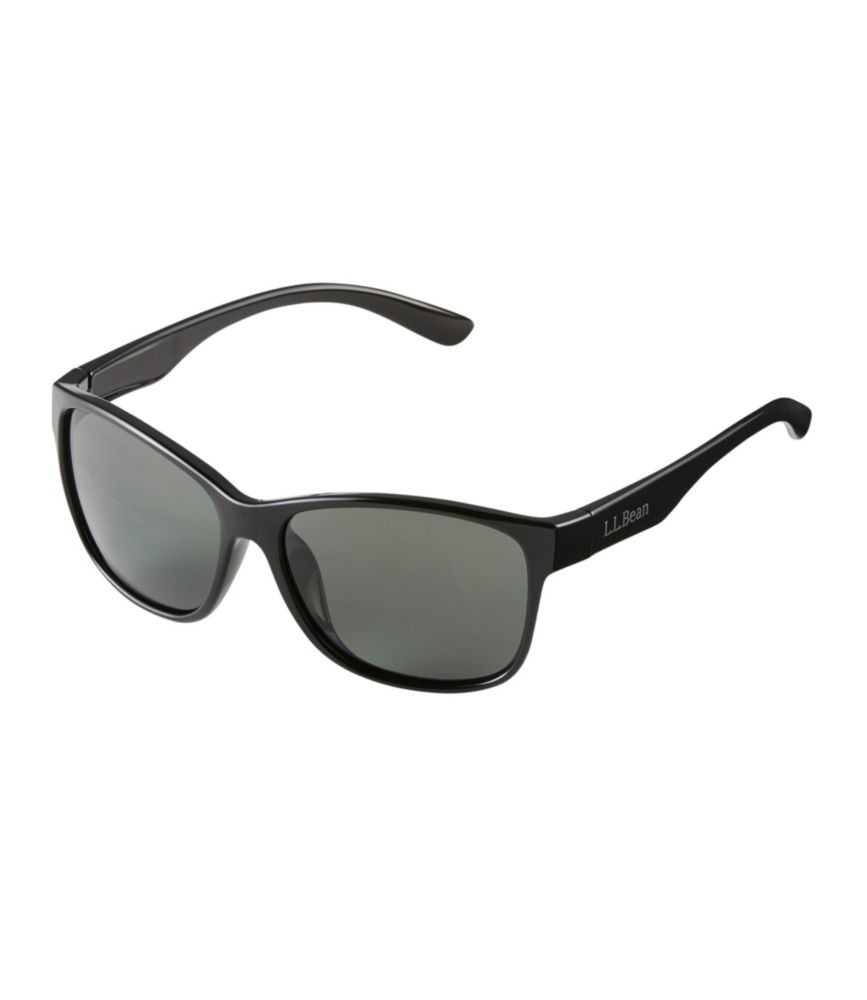 Women's L.L.Bean Rockland Polarized Sunglasses, Shiny Black/Smoke, small image number 1