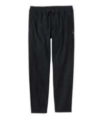 L.L Bean Mens L Elastic Waist Straight Leg Fleece Pants Black