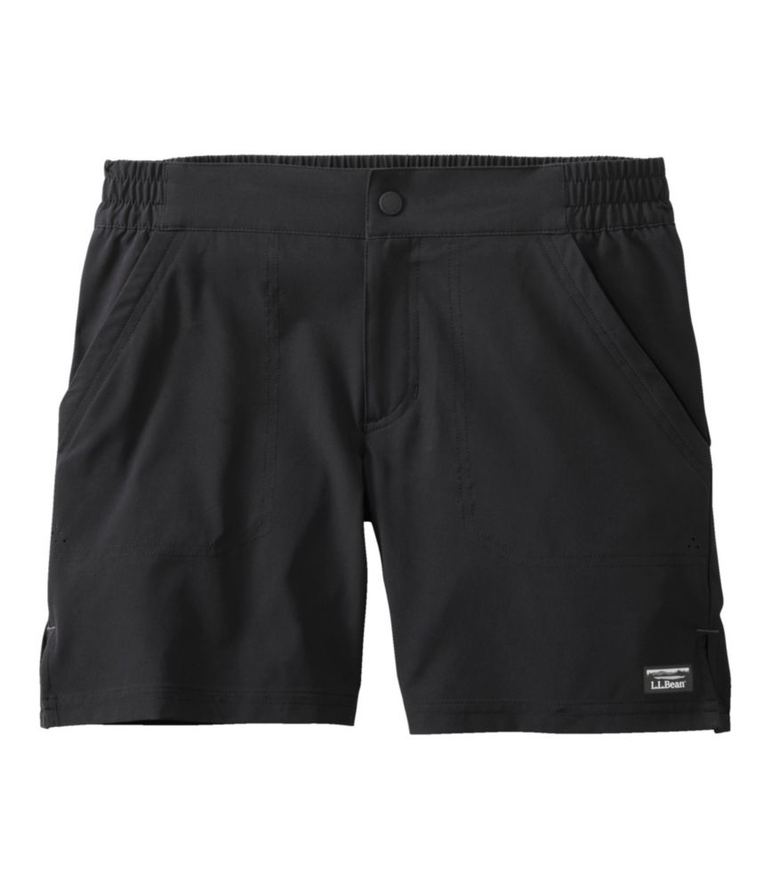 Women's L.L.Bean Stretch UPF Shorts, 6", Black, small image number 1