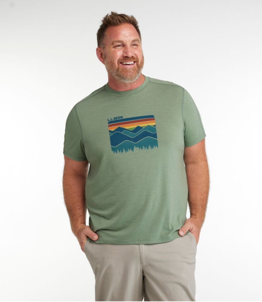 Men's Everyday SunSmart® Tee, Short-Sleeve, Logo, Sea Green Mountain Sky, small image number 5