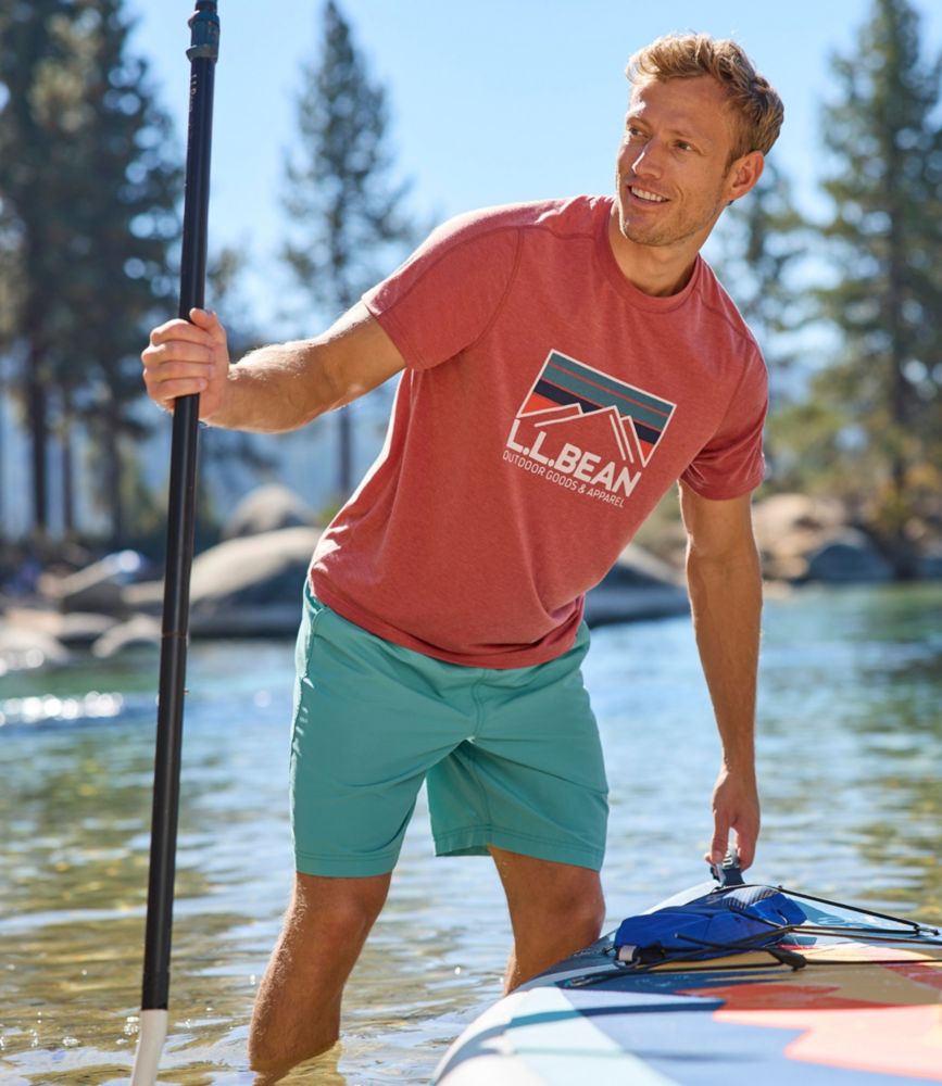 Men's Everyday SunSmart® Tee, Short-Sleeve, Logo, Sea Green Mountain Sky, small image number 6