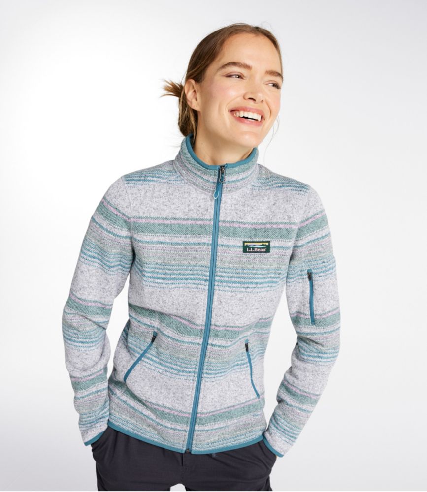 Women's L.L.Bean Sweater Fleece Full-Zip Jacket, Print