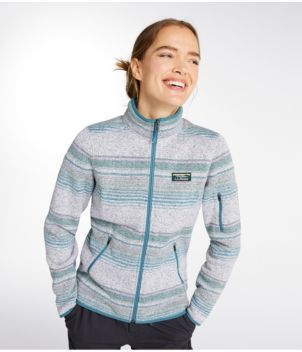 Women's L.L.Bean Sweater Fleece Full-Zip Jacket, Print