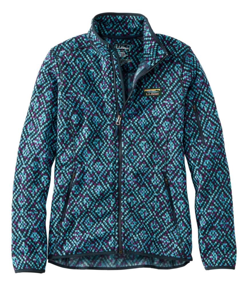 Women's L.L.Bean Sweater Fleece Full-Zip Jacket, Print