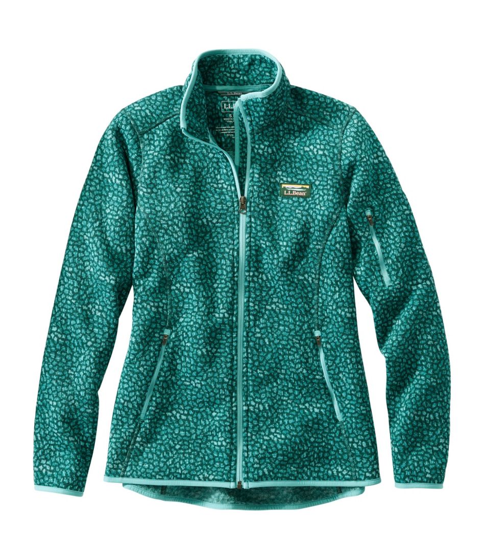 Women's L.L.Bean Sweater Fleece Full-Zip Jacket, Print | Fleece Jackets ...