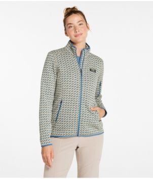 Women's L.L.Bean Sweater Fleece Full-Zip Jacket, Print