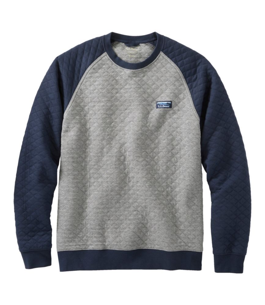 Men's Quilted Sweatshirt, Crewneck, Colorblock Sweatshirts & Fleece