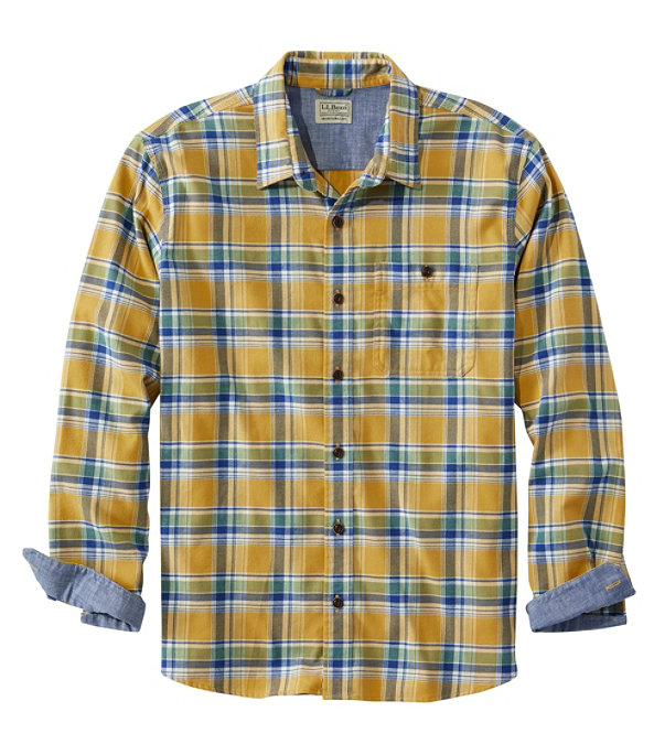 BeanFlex Flannel Shirt, Warm Gold, large image number 0