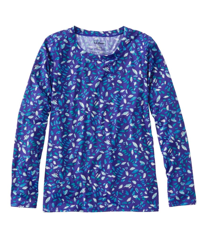 Women's SunSmart® UPF 50+ Sun Shirt, Print, Cobalt Petal Multi, small image number 1