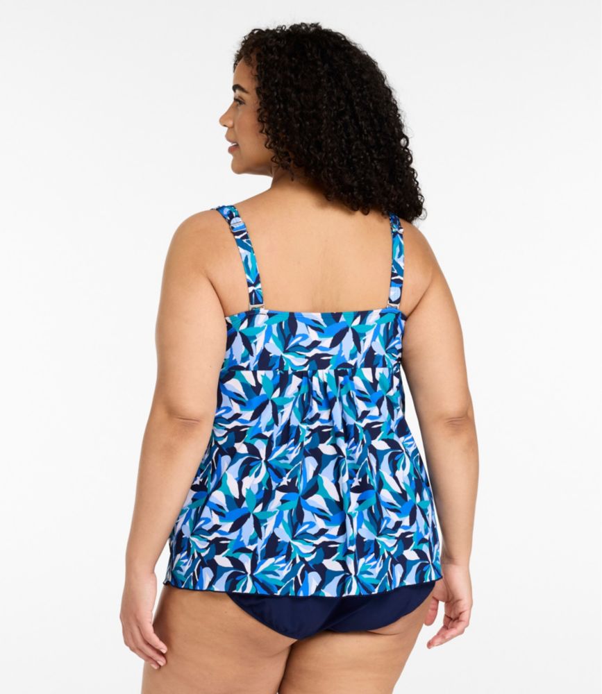 Women's Shaping Swimwear, Soft-Drape Tankini Top Print