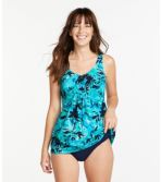 Women's Slimming Swimwear, Soft-Drape Tankini Top, Print