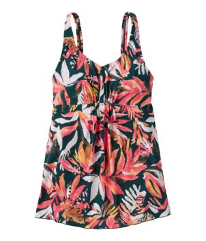 Women's Shaping Swimwear, Soft-Drape Tankini Top Print