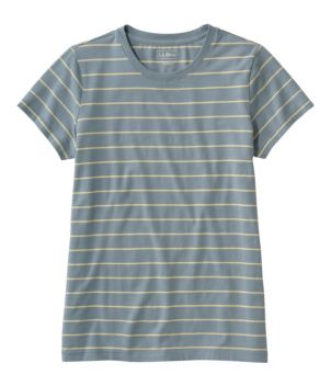 Women's Soft Stretch Supima Tee, Crewneck Short-Sleeve Striped