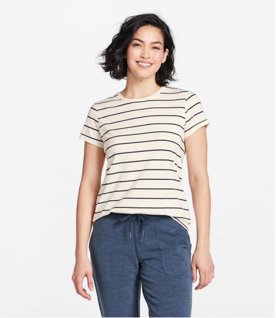 Striped Fitted Scoop-Neck Top