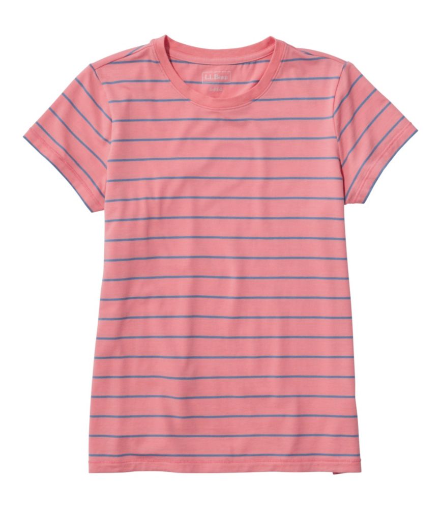 Women's Soft Stretch Supima Tee, Crewneck Short-Sleeve Striped