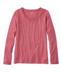 Women's Soft Stretch Supima Tee, Scoopneck Short-Sleeve Stripe at L.L. Bean