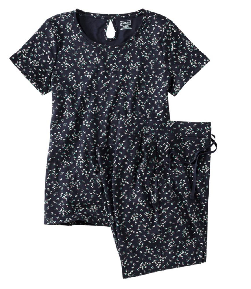 Women's Supima PJ Set, Print Pajamas & Nightgowns at L.L.Bean