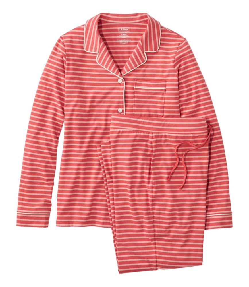 Women's SuperSoft ShrinkFree Button Front Pajama Set, Stripe