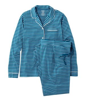 Women's Super-Soft Shrink-Free Button Front Pajama Set, Stripe