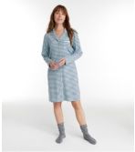 Women's Super-Soft Shrink-Free Button-Front Nightgown, Stripe