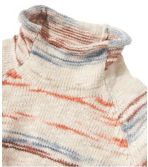 Women's Cotton Ragg Sweater, Funnelneck Pullover Space-Dye