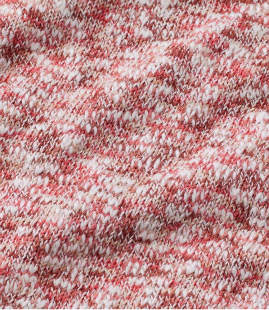 Women's Cotton Ragg Sweater, Funnelneck Pullover Space-Dye