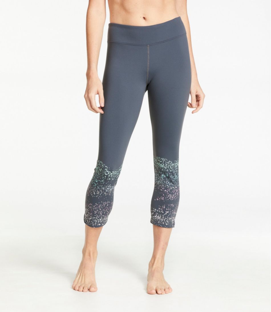 L.L. Bean Womens Small Gray Fitness Capri Cropped Athletic Pants Yoga  Stretch