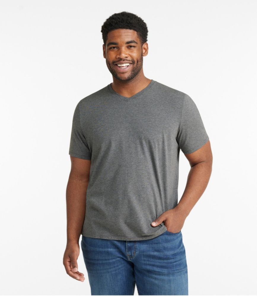 Men's Comfort Stretch Pima Tee, Short-Sleeve, V-Neck, , small image number 4