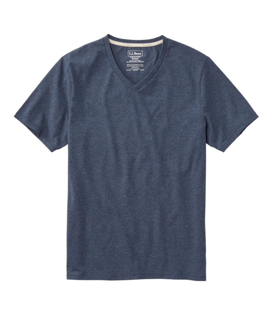 Men's Comfort Stretch Pima Tee Shirt, Long-Sleeve Henley